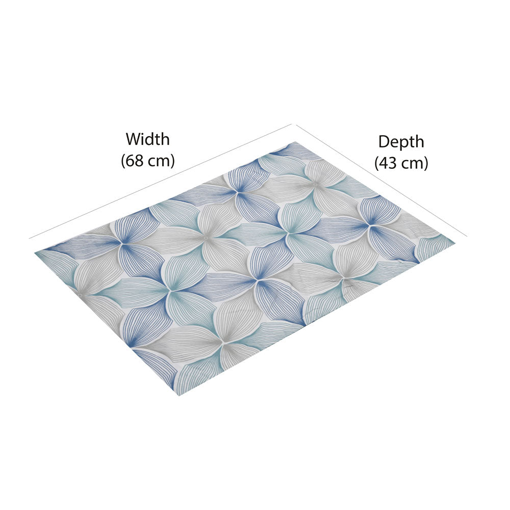 Abstract Microfiber 17" x 27" Pillow Covers Set of 2- Blue