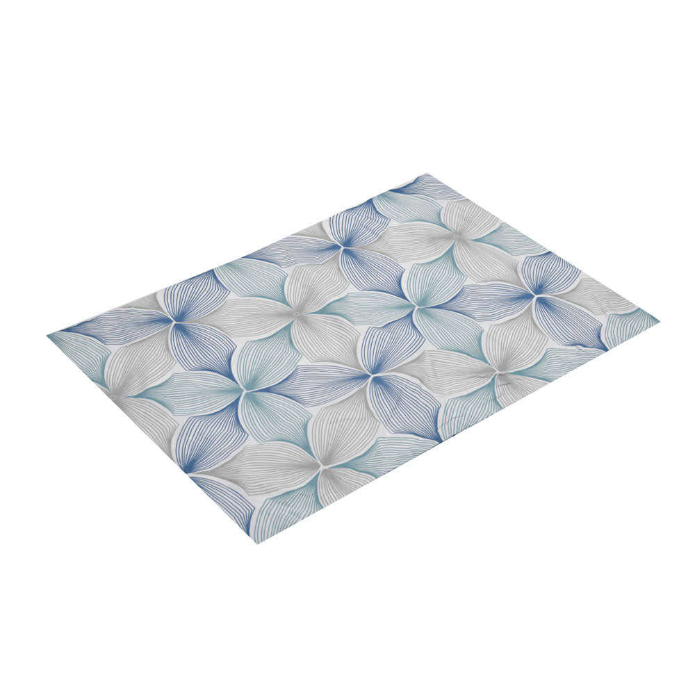 Abstract Microfiber 17" x 27" Pillow Covers Set of 2- Blue