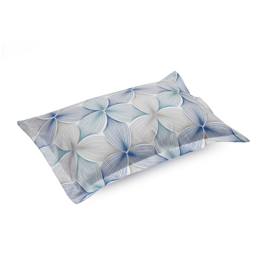 Abstract Microfiber 17" x 27" Pillow Covers Set of 2- Blue