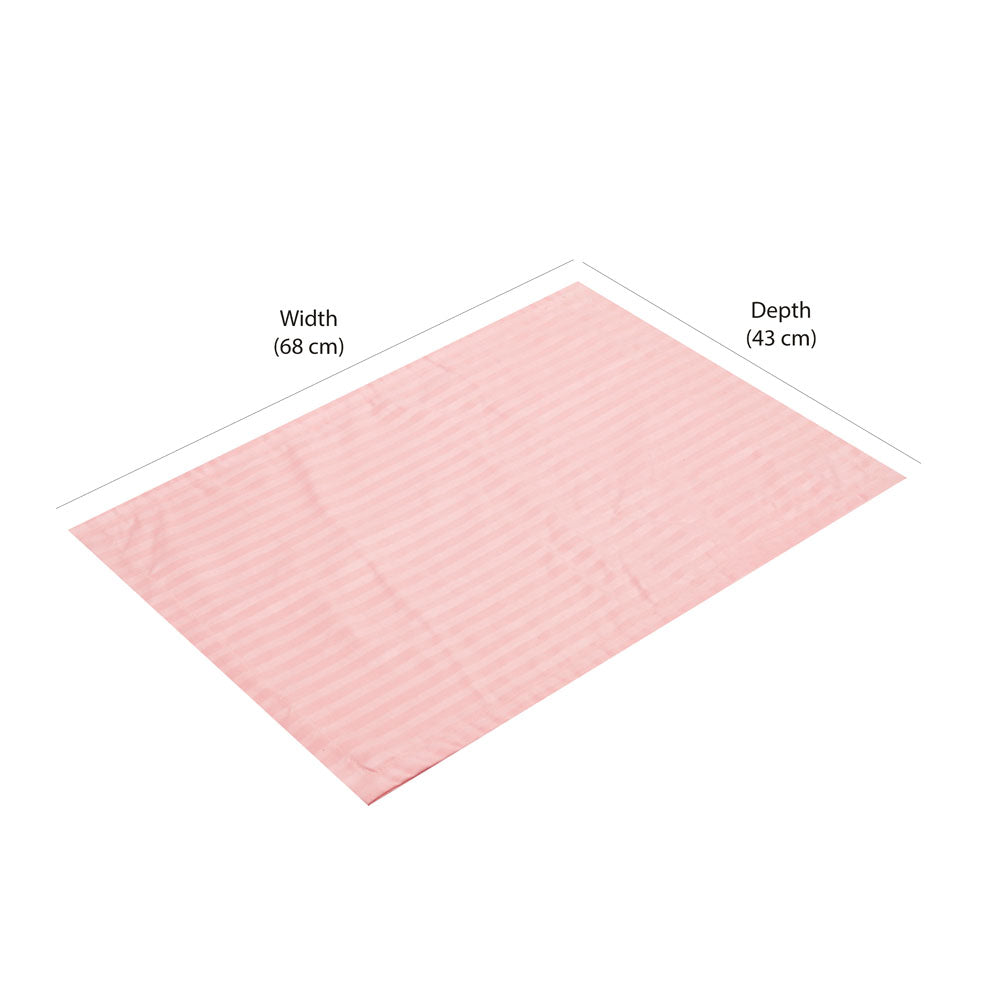 Stripes Microfiber 17" x 27" Pillow Covers Set of 2- Pink