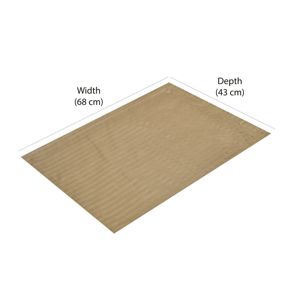 Stripes Microfiber 17" x 27" Pillow Covers Set of 2- Beige