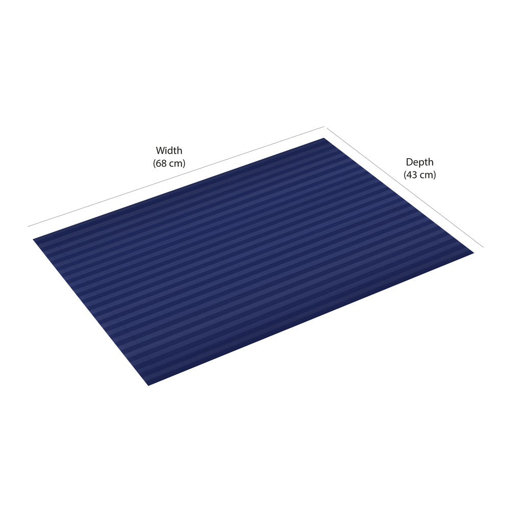 Stripes Microfiber 17" x 27" Pillow Covers Set of 2- Blue