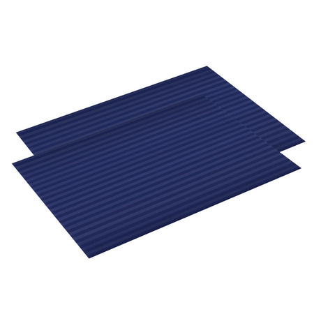 Stripes Microfiber 17" x 27" Pillow Covers Set of 2- Blue