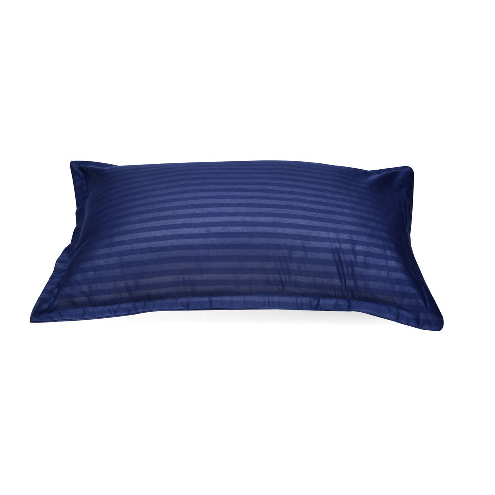 Stripes Microfiber 17" x 27" Pillow Covers Set of 2- Blue