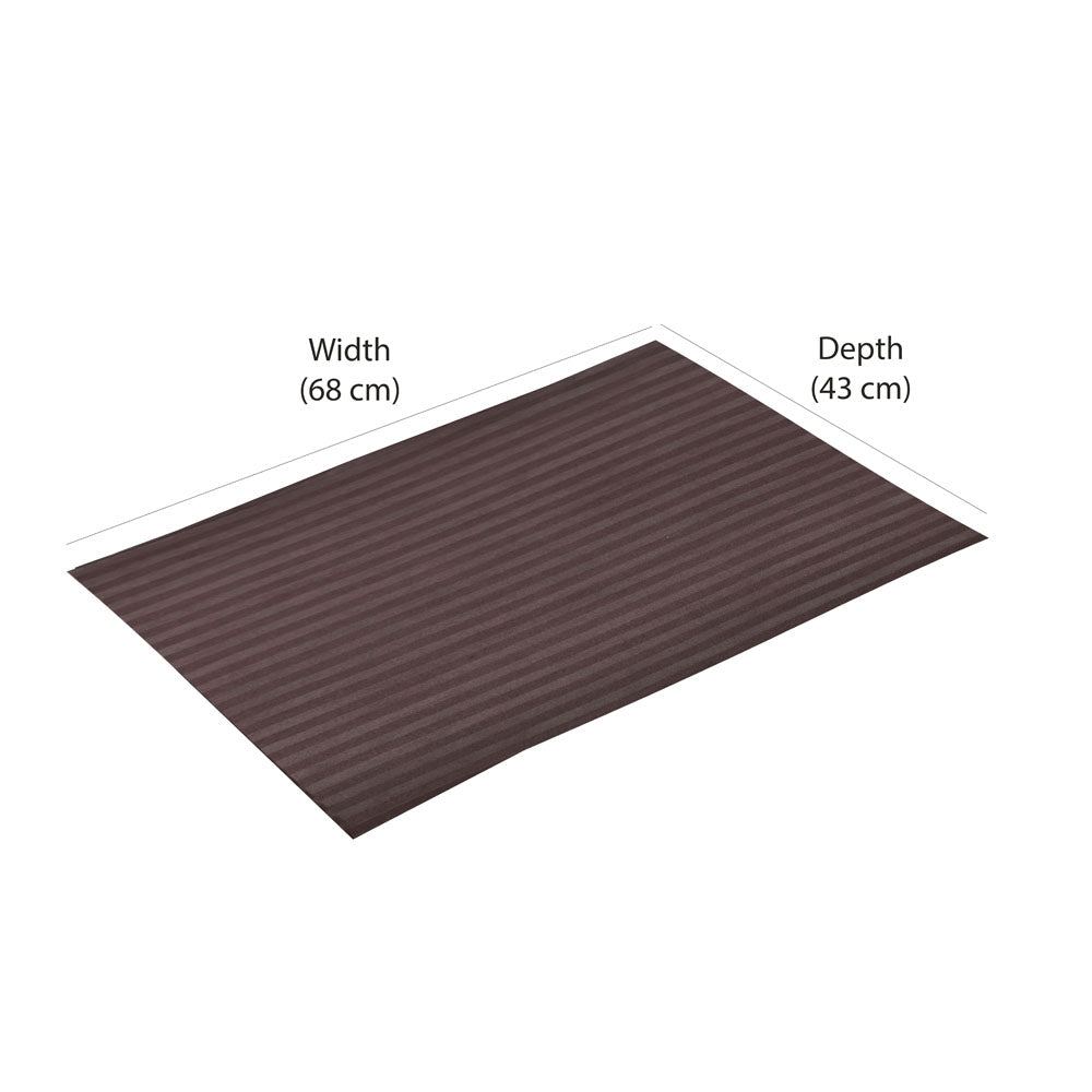Stripes Microfiber 17" x 27" Pillow Covers Set of 2- Brown