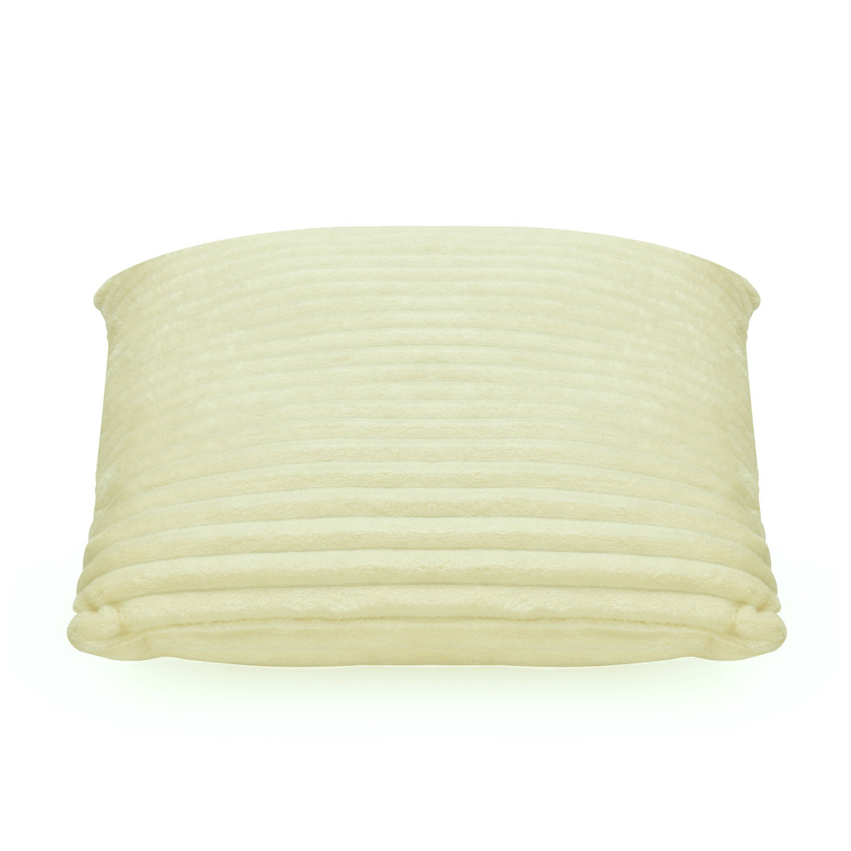 Fluted Flannel Polyester 24" x 24" Filled Cushion (Cream)