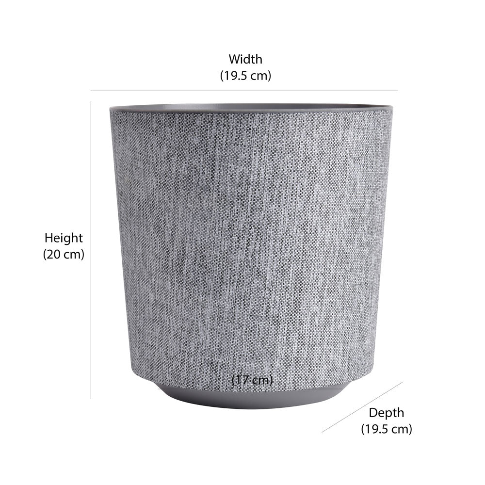 Decorative Indoor Outdoor Polypropylene Planter (Grey)