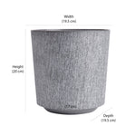 Decorative Indoor Outdoor Polypropylene Planter (Grey)