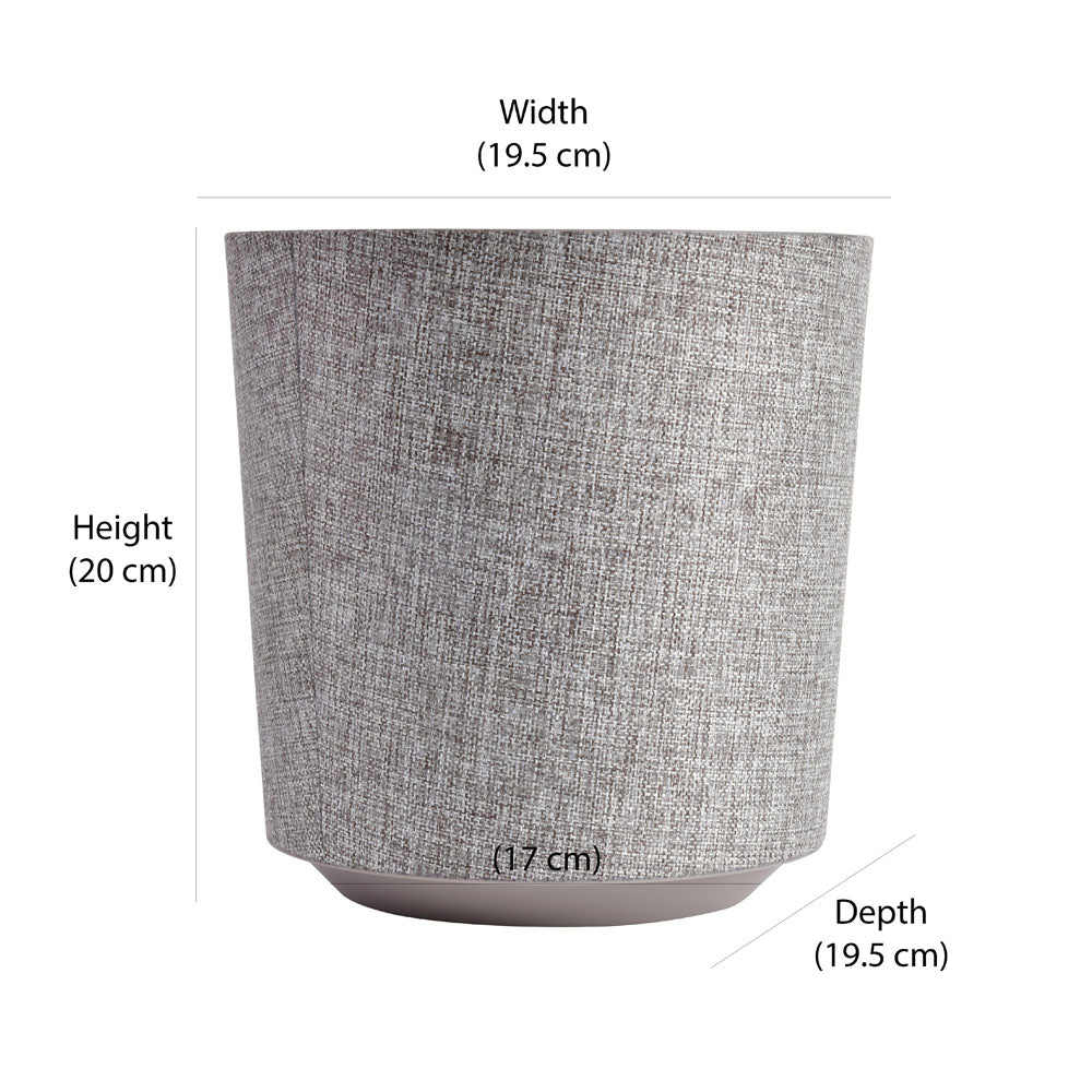 Textured Design Polypropylene Planter (Taupe)