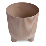 Fluting Design Decorative Polypropylene Planter (Latte)