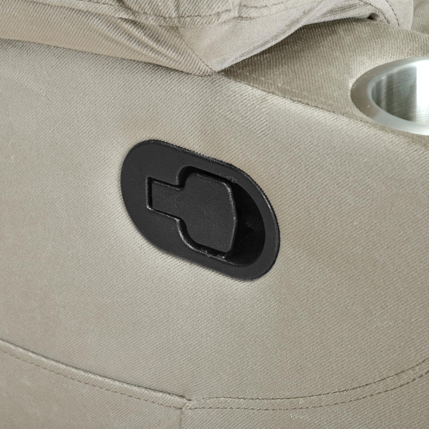 Parlor Massage Chair with Manual Recliner (Beige)