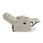 Parlor Massage Chair with Manual Recliner (Beige)