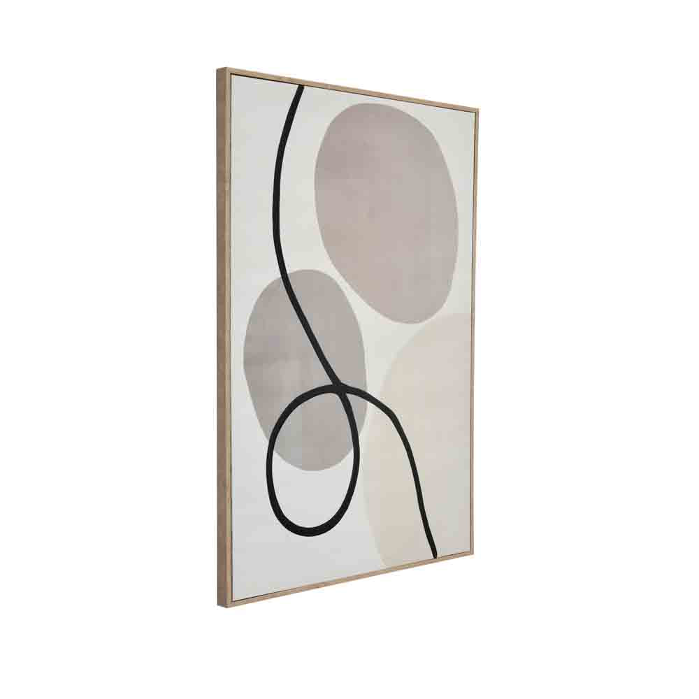 Abstract Decorative Wall Painting- Beige & Cream