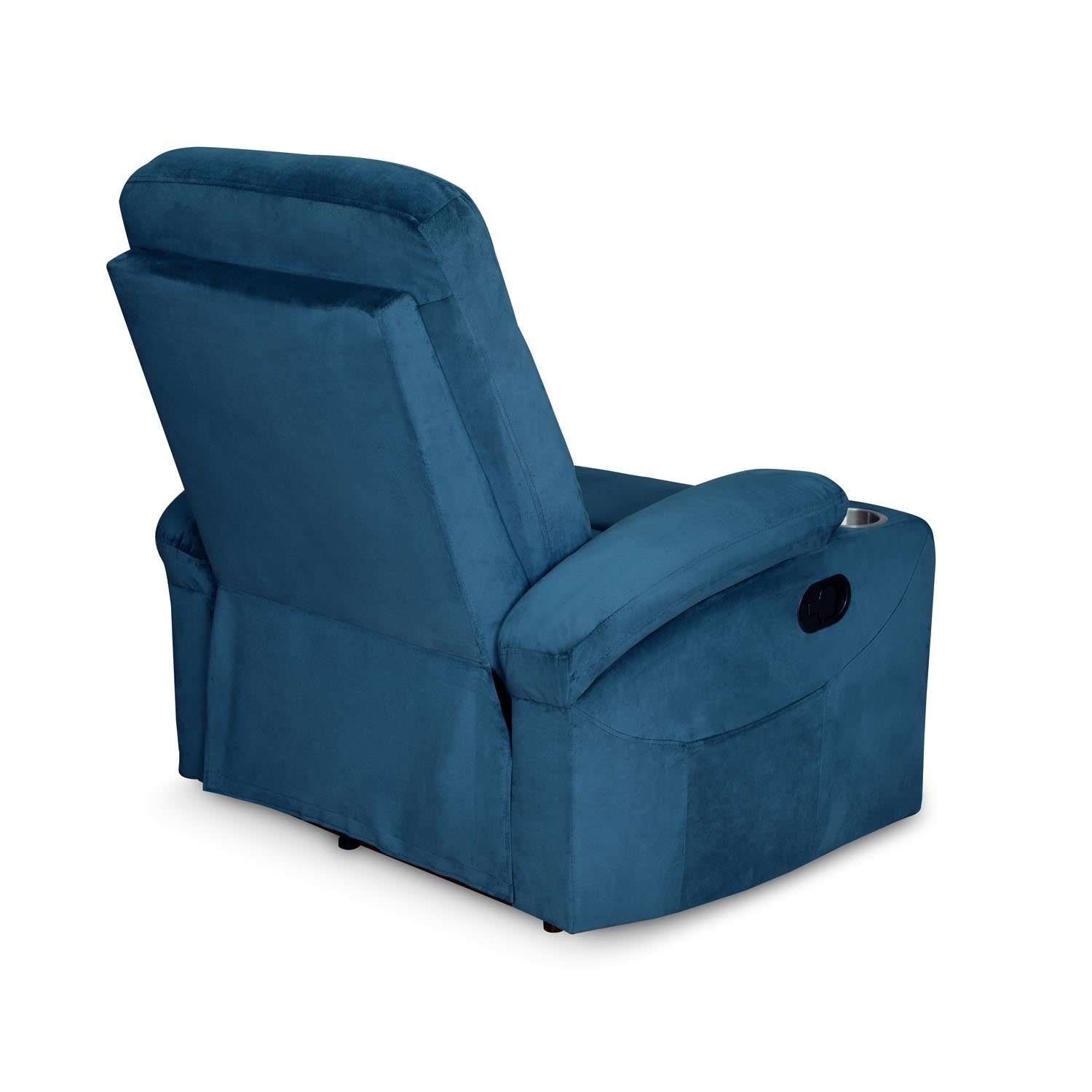 Parlor Massage Chair with Manual Recliner (Blue)
