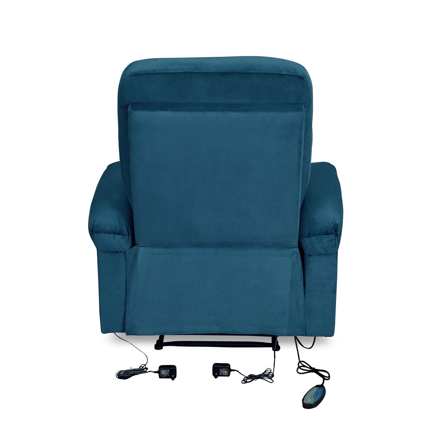 Parlor Massage Chair with Manual Recliner (Blue)