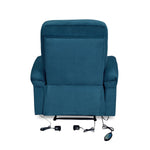 Parlor Massage Chair with Manual Recliner (Blue)