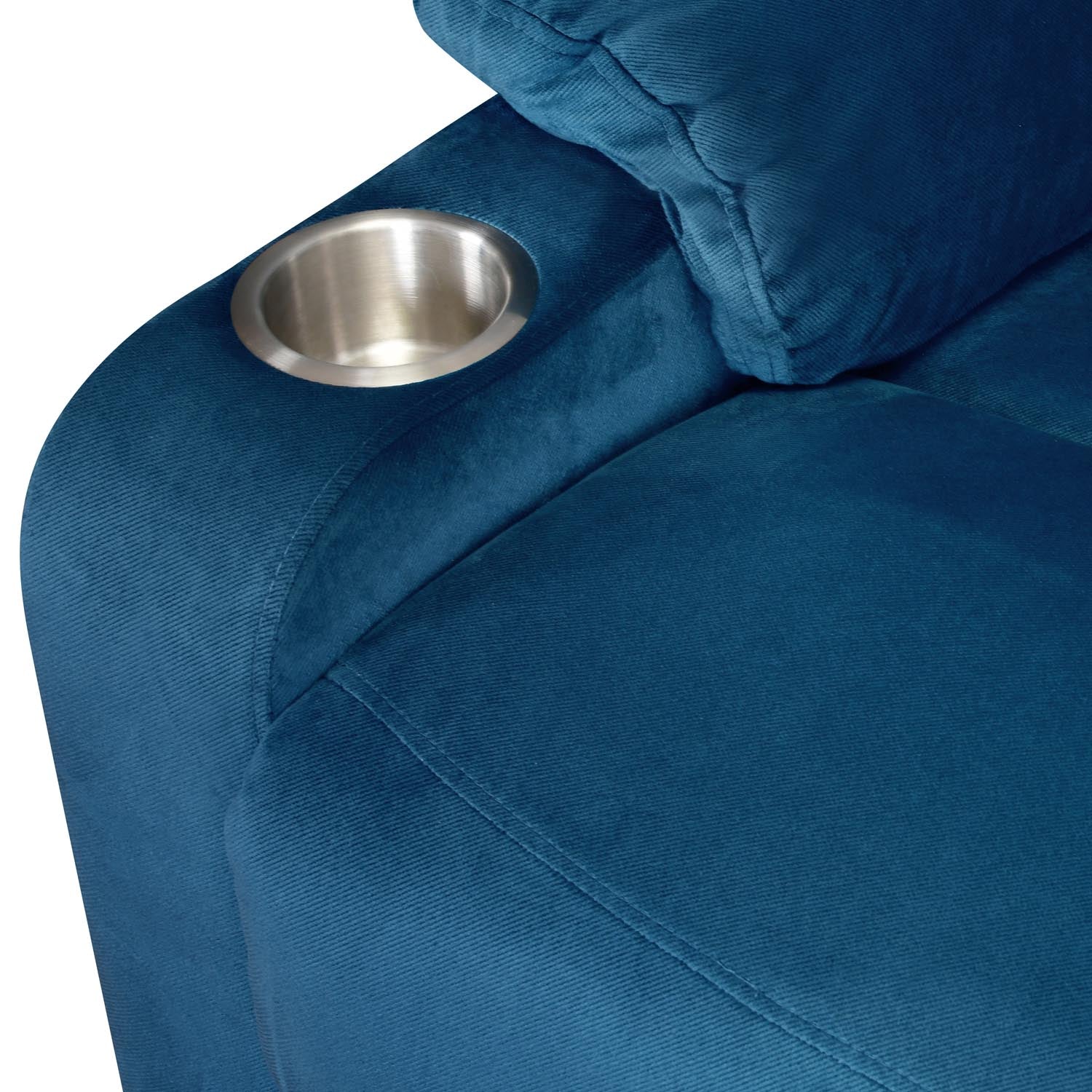 Parlor Massage Chair with Manual Recliner (Blue)