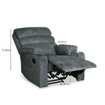 Ease Massage Chair with Manual Recliner and Wireless Charging- Blue