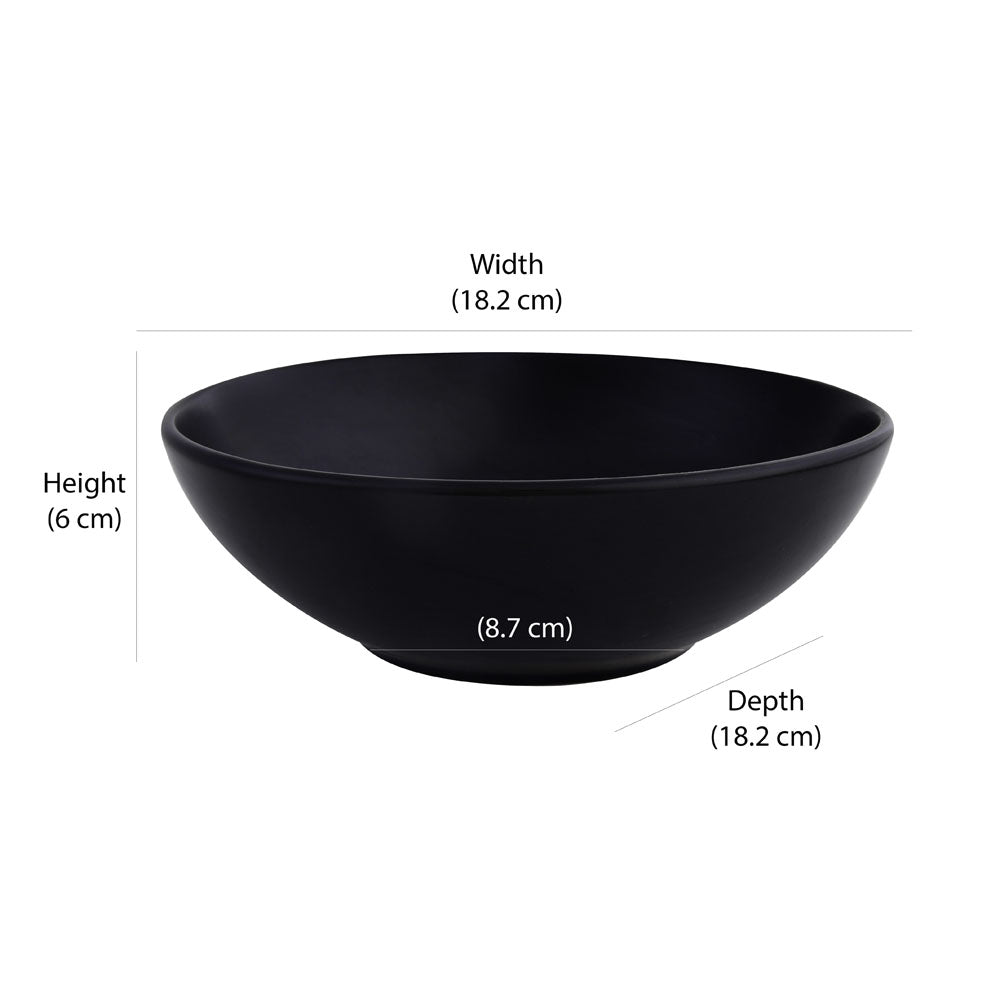 Stoneware Serving Bowl- Black Matt