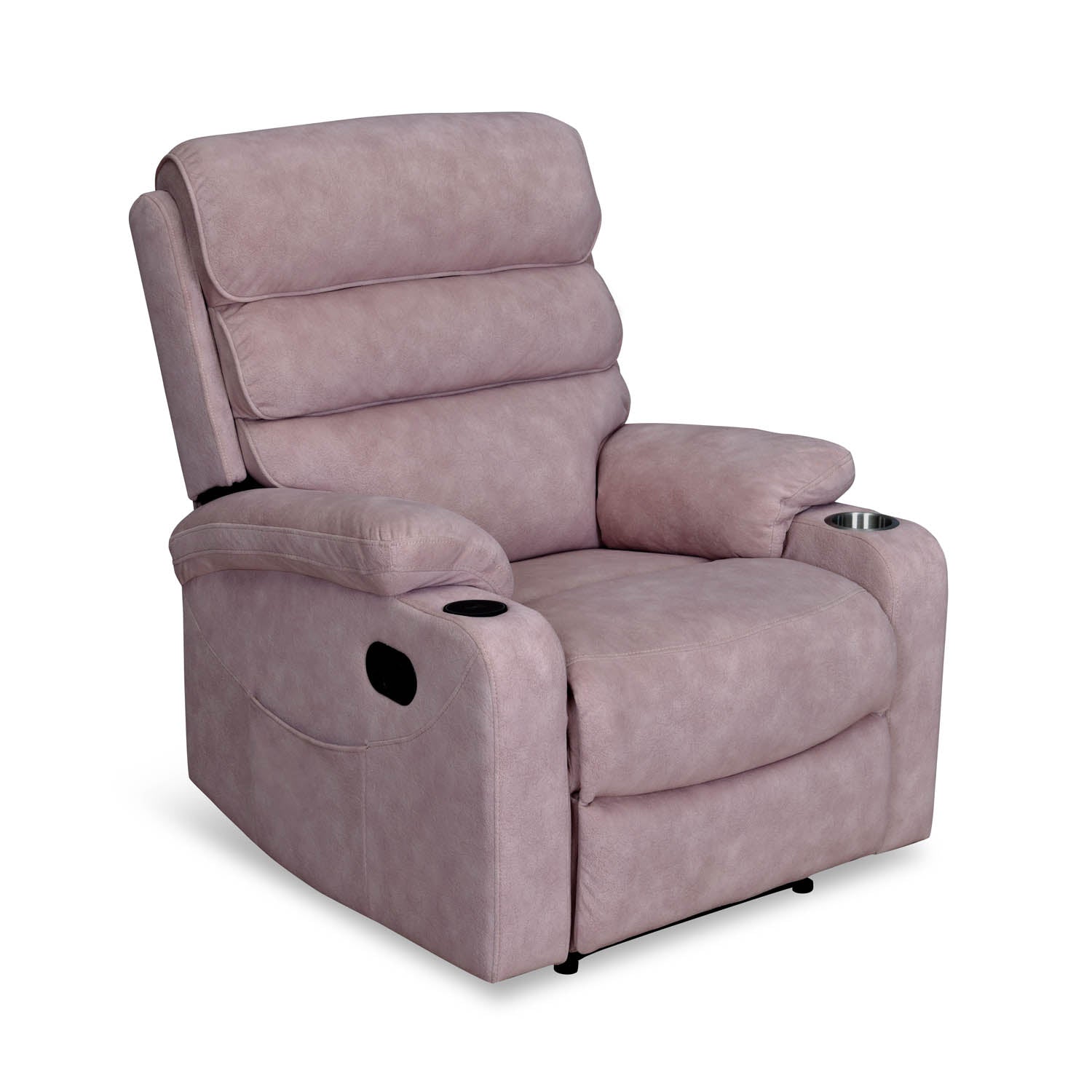Ease Massage Chair with Manual Recliner and Wireless Charging- Mauve