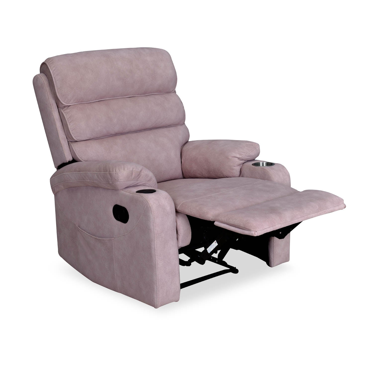 Ease Massage Chair with Manual Recliner and Wireless Charging- Mauve