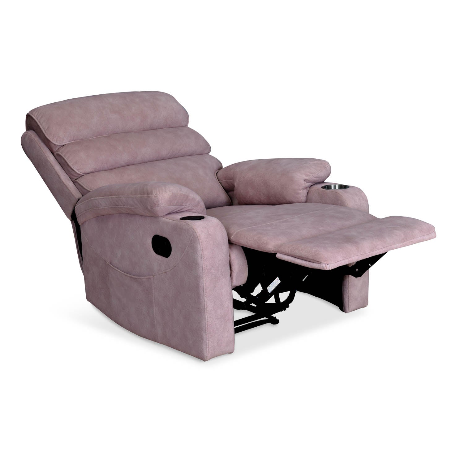 Ease Massage Chair with Manual Recliner and Wireless Charging- Mauve