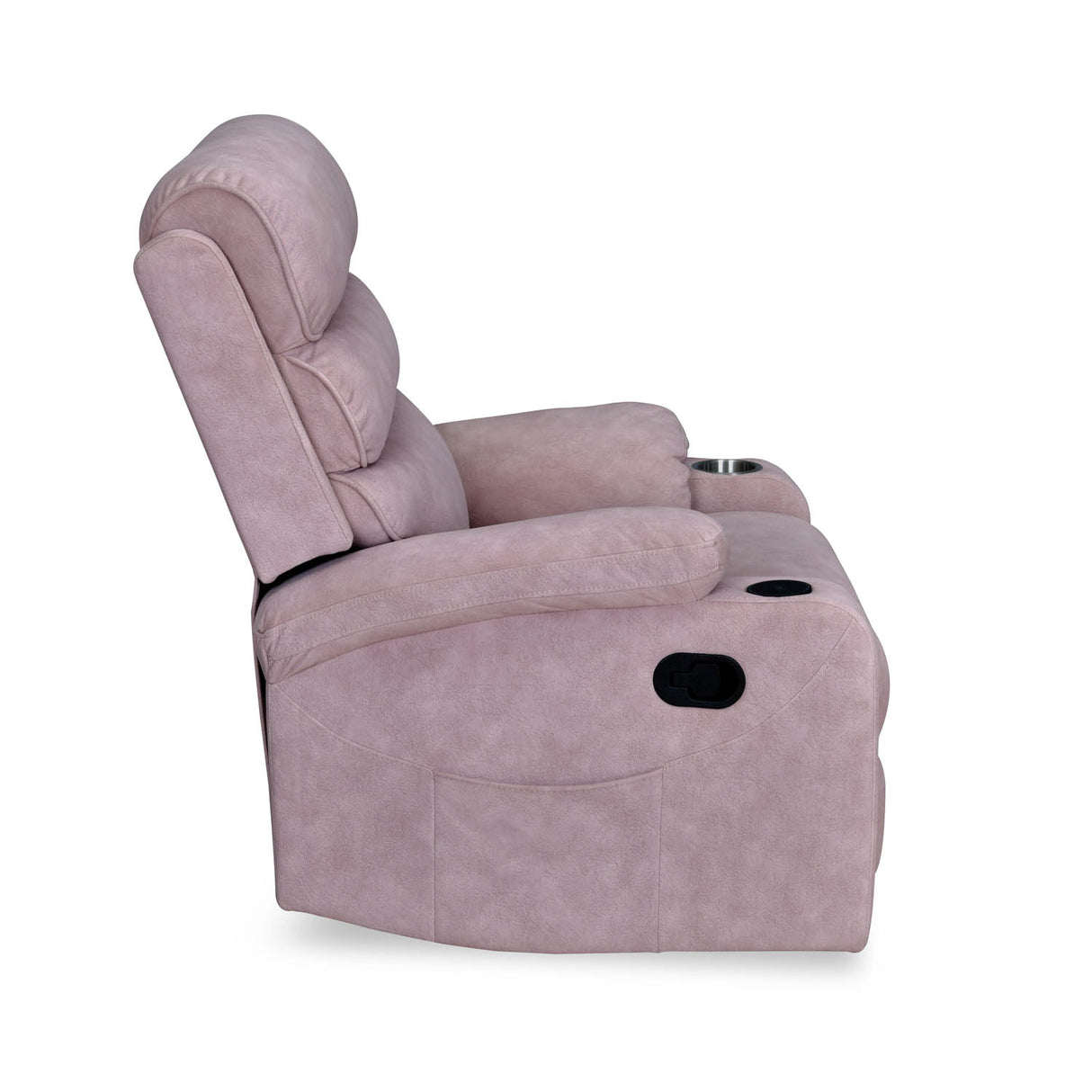 Ease Massage Chair with Manual Recliner (Mauve) - Side View