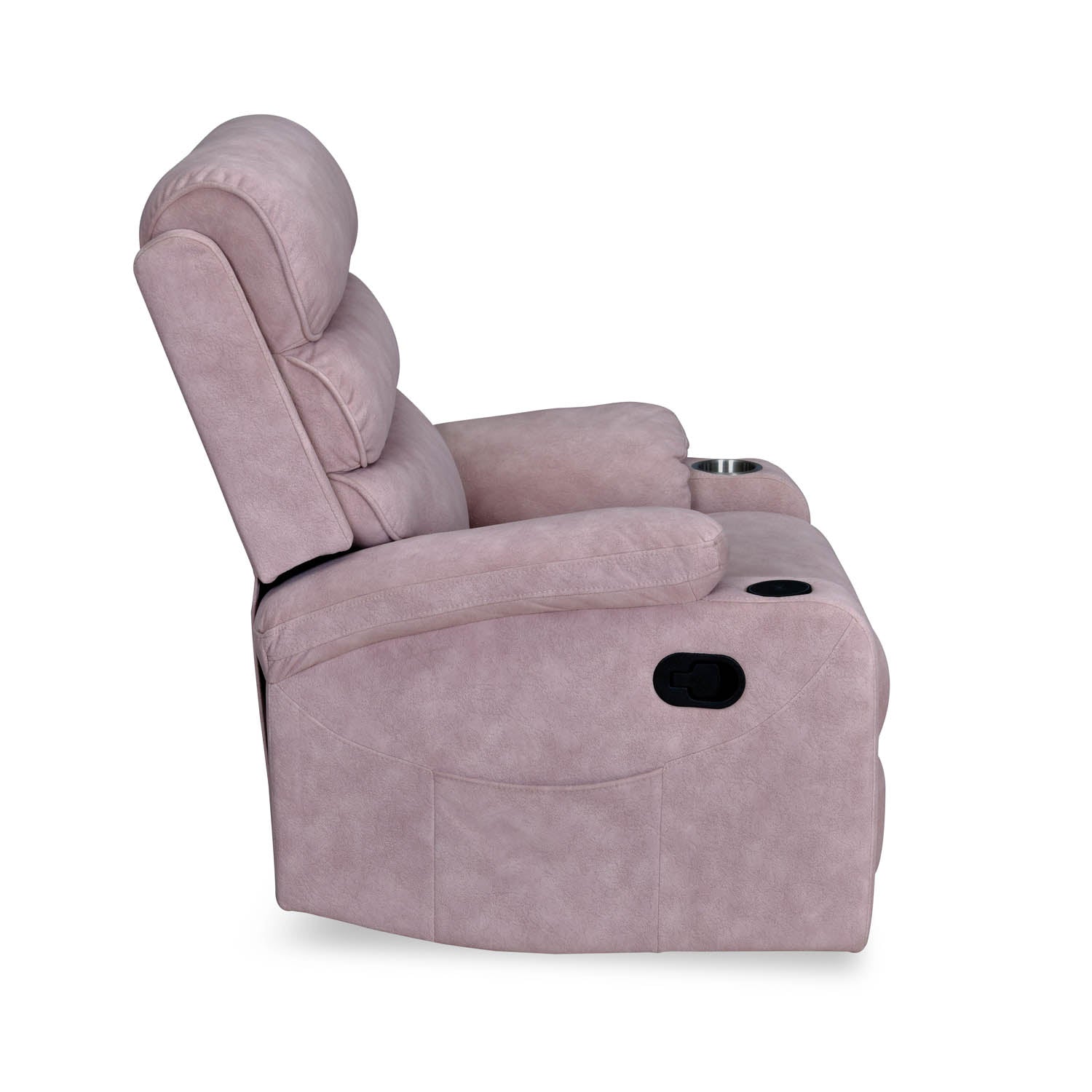 Ease Massage Chair with Manual Recliner and Wireless Charging- Mauve