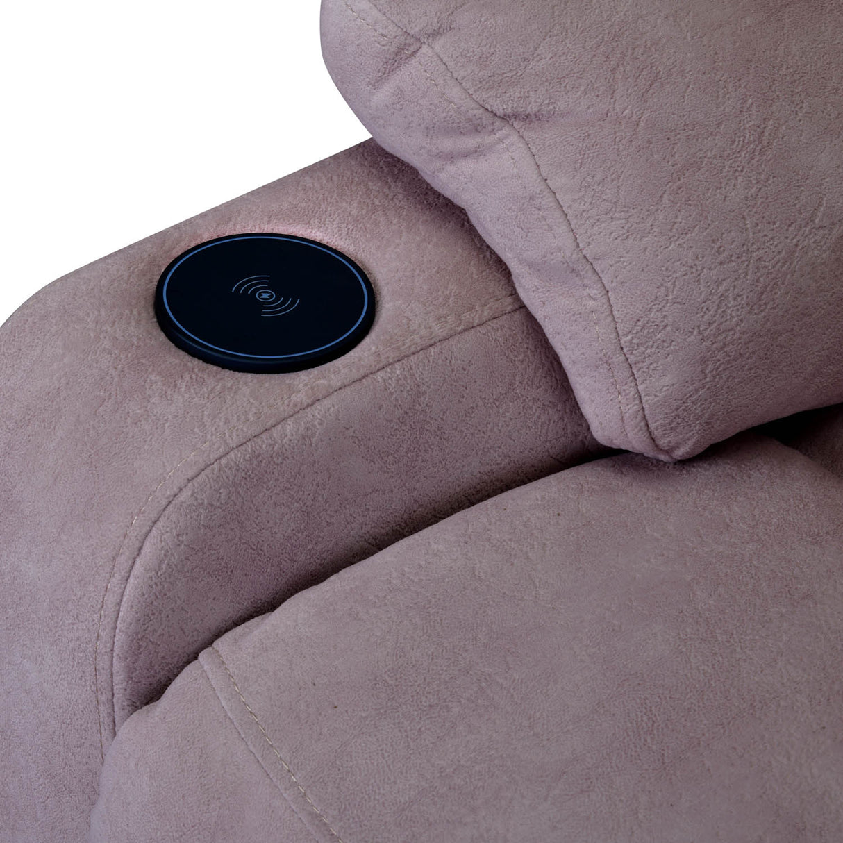 Ease Massage Chair with Manual Recliner (Mauve) - With Wireless Charger