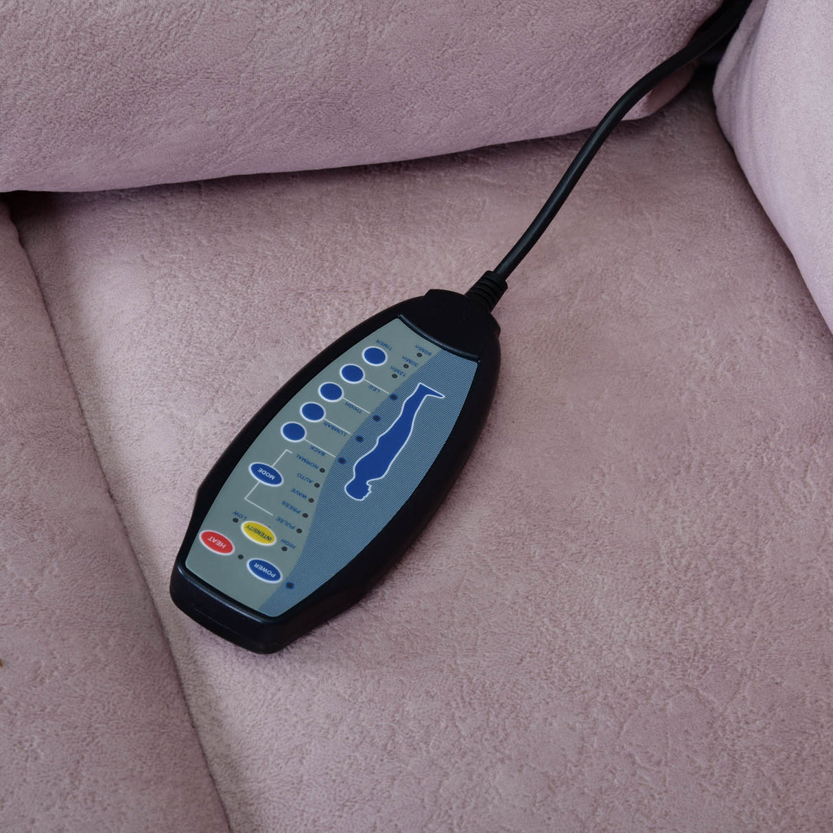 Ease Massage Chair with Manual Recliner (Mauve) - Remote