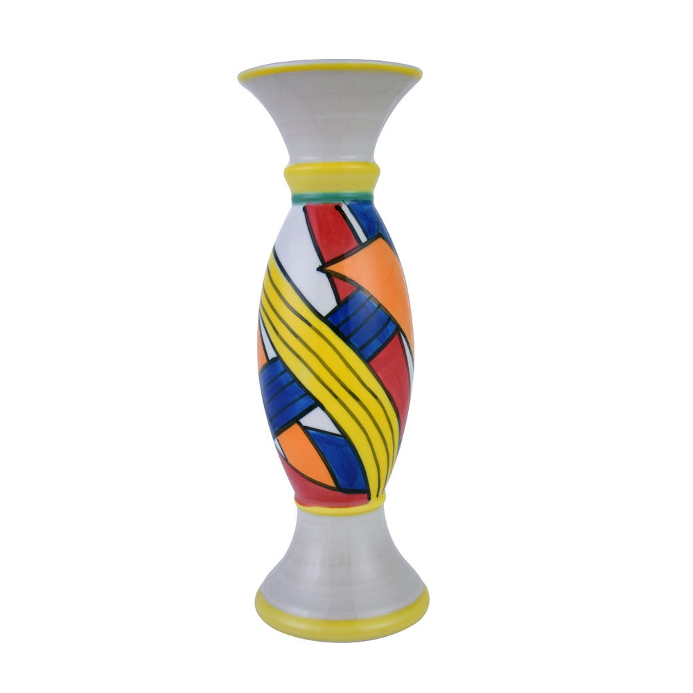 Decorative Hand Painted Ceramic Candle Holder (Large, Multicolor)