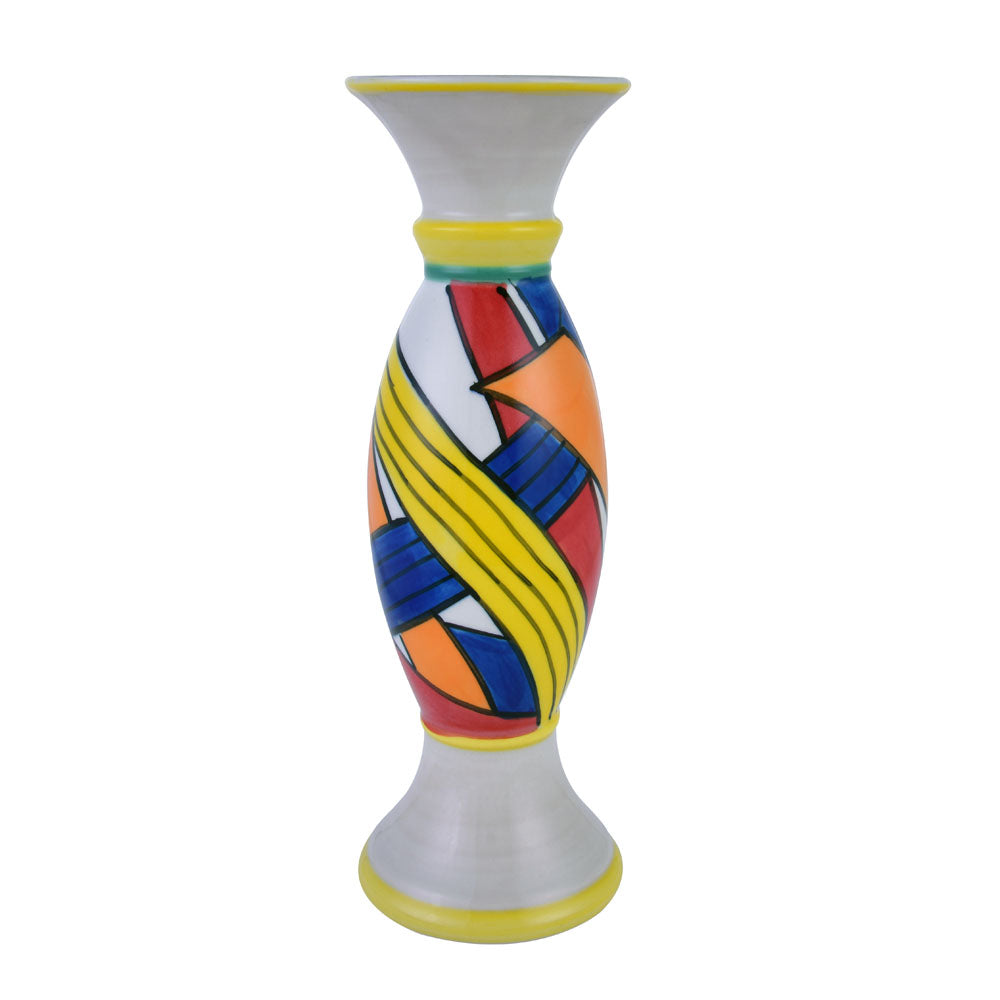 Decorative Hand Painted Ceramic Candle Holder (Large, Multicolor)