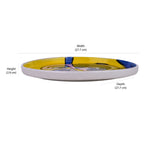 Round Hand Painted Ceramic Platter (Multicolor)