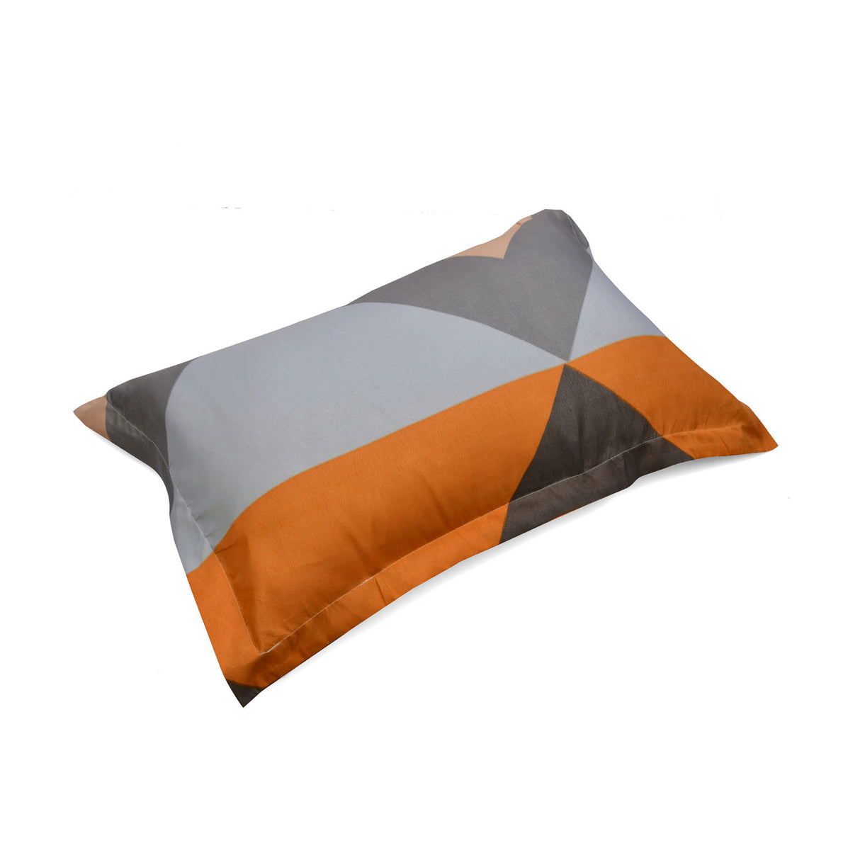 Ammara 90 GSM Polyester Double Bedsheet with 2 Pillow Cover- Blue and Mustard