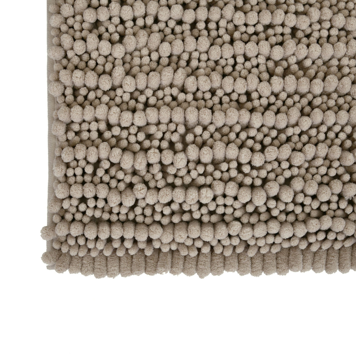 Rectangular Polyester 16" x 24" Bath Mat (Taupe)