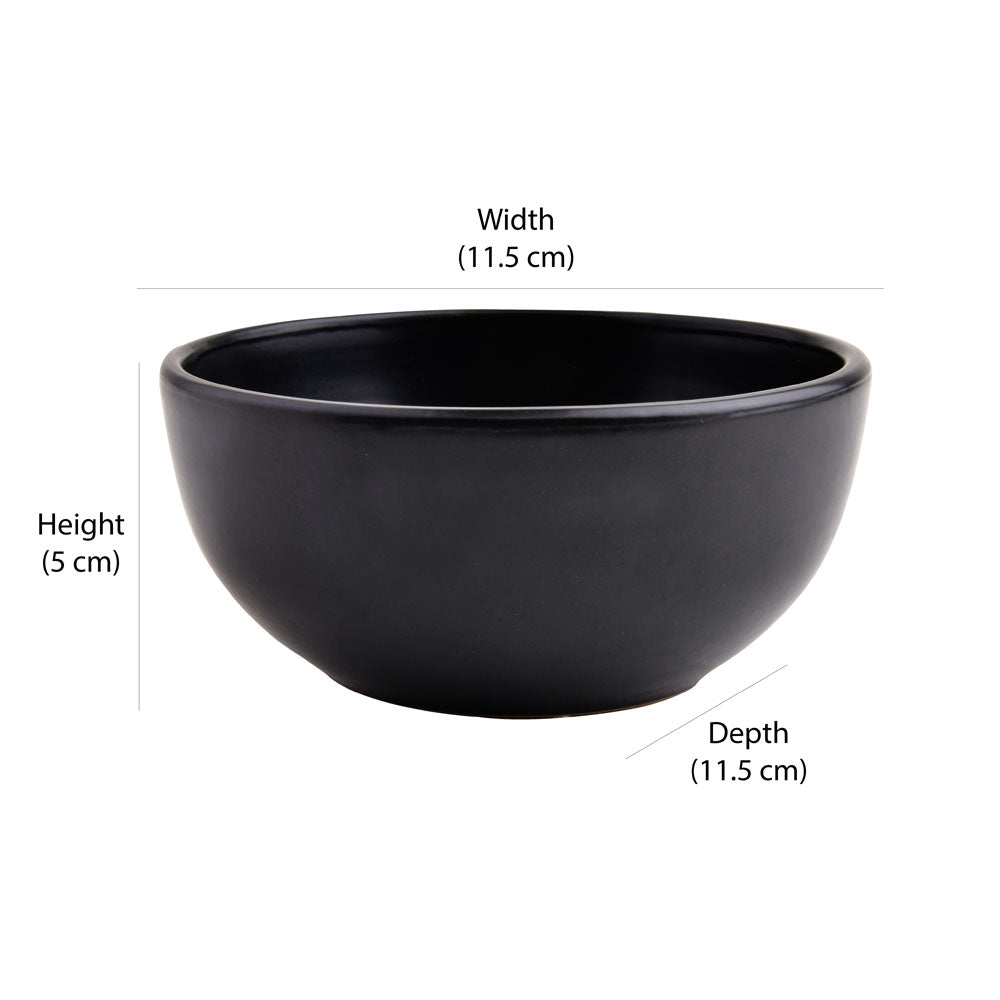 Stoneware Serving Dip Bowl- Black Matt