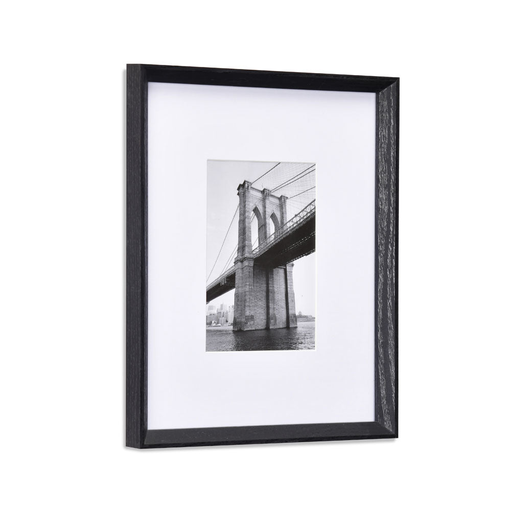 Single MDF Wall Mounted Photo Frame- Black, 5 x 7 Inch