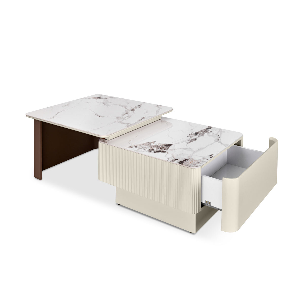 Glossa Center Table (White & Grey)