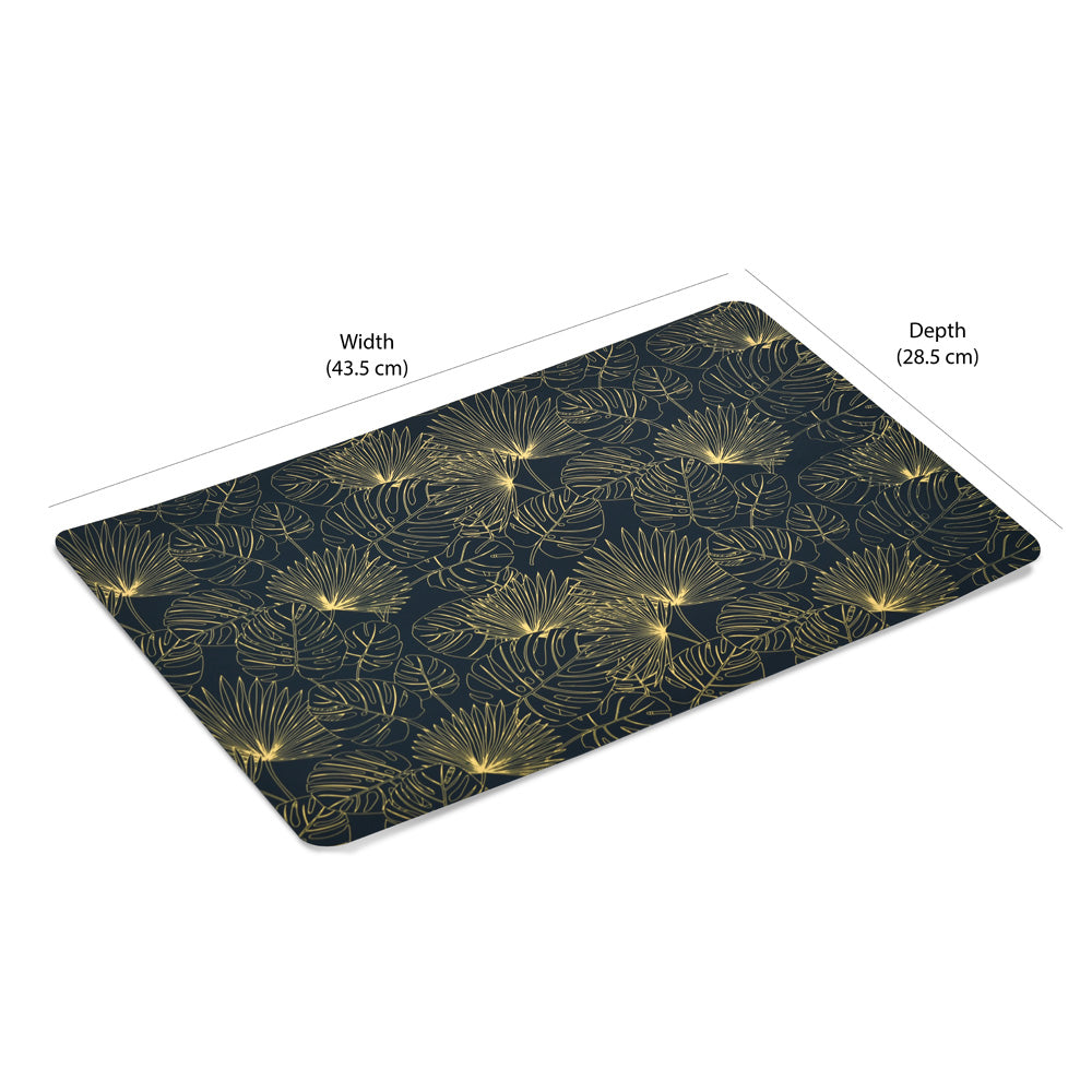 Rectangular Floral 43.5 x 28.5 cm Table Placemat Set of 4 (Blue)