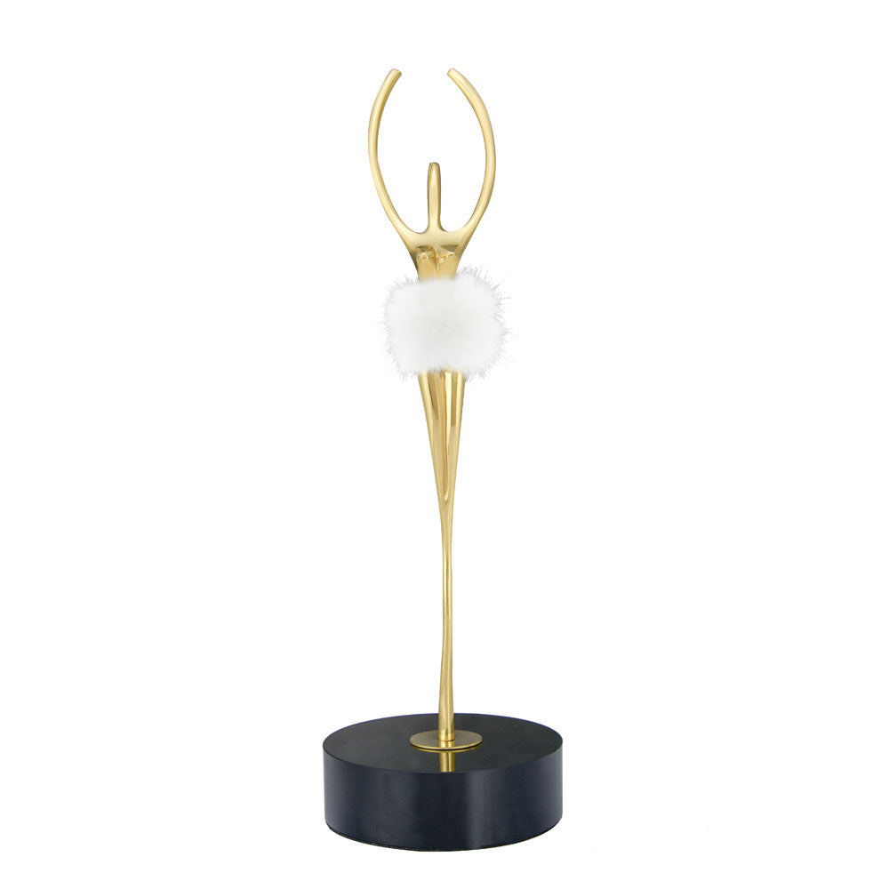 Ballerina Dancing Metal Showpiece- Gold