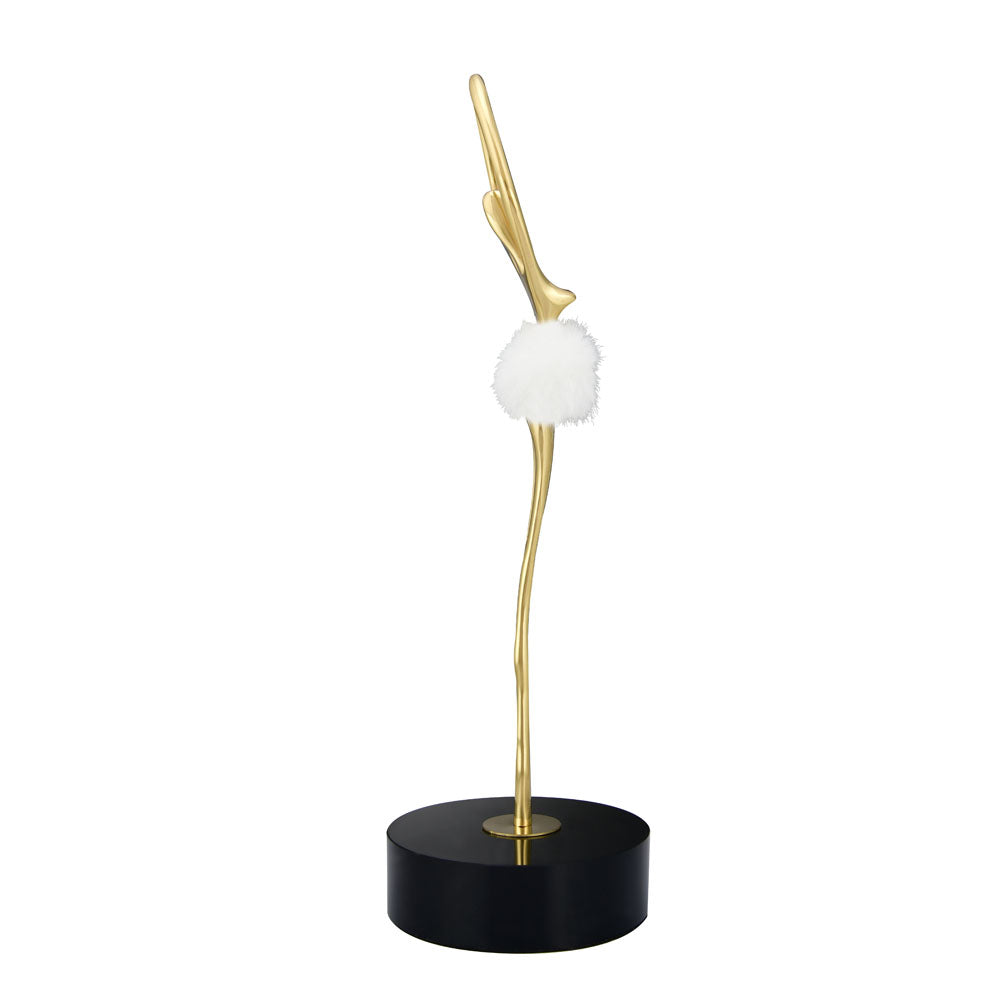 Ballerina Dancing Metal Showpiece- Gold
