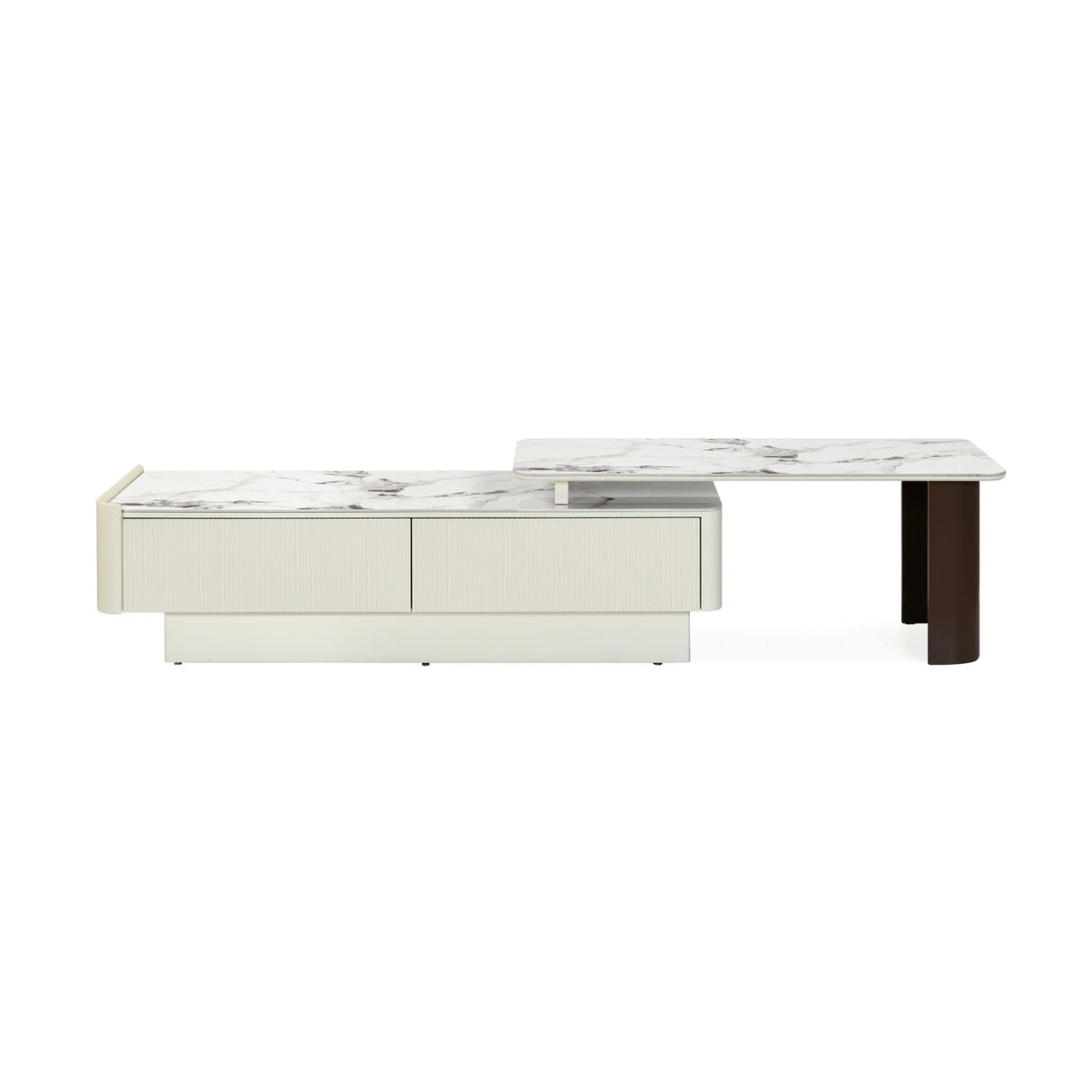 Glossa Low Height Unit (White & Grey)