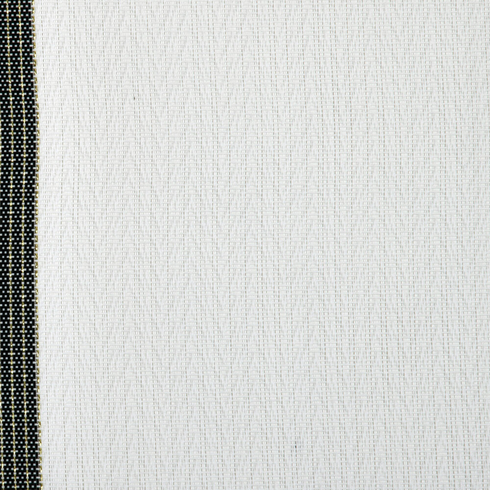 Striped 45 x 30 cm PVC Table Placemat Set of 6 (White)