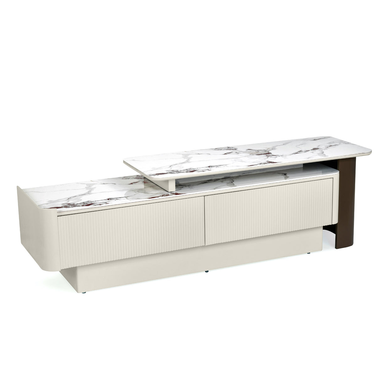 Glossa Low Height Unit (White & Grey)