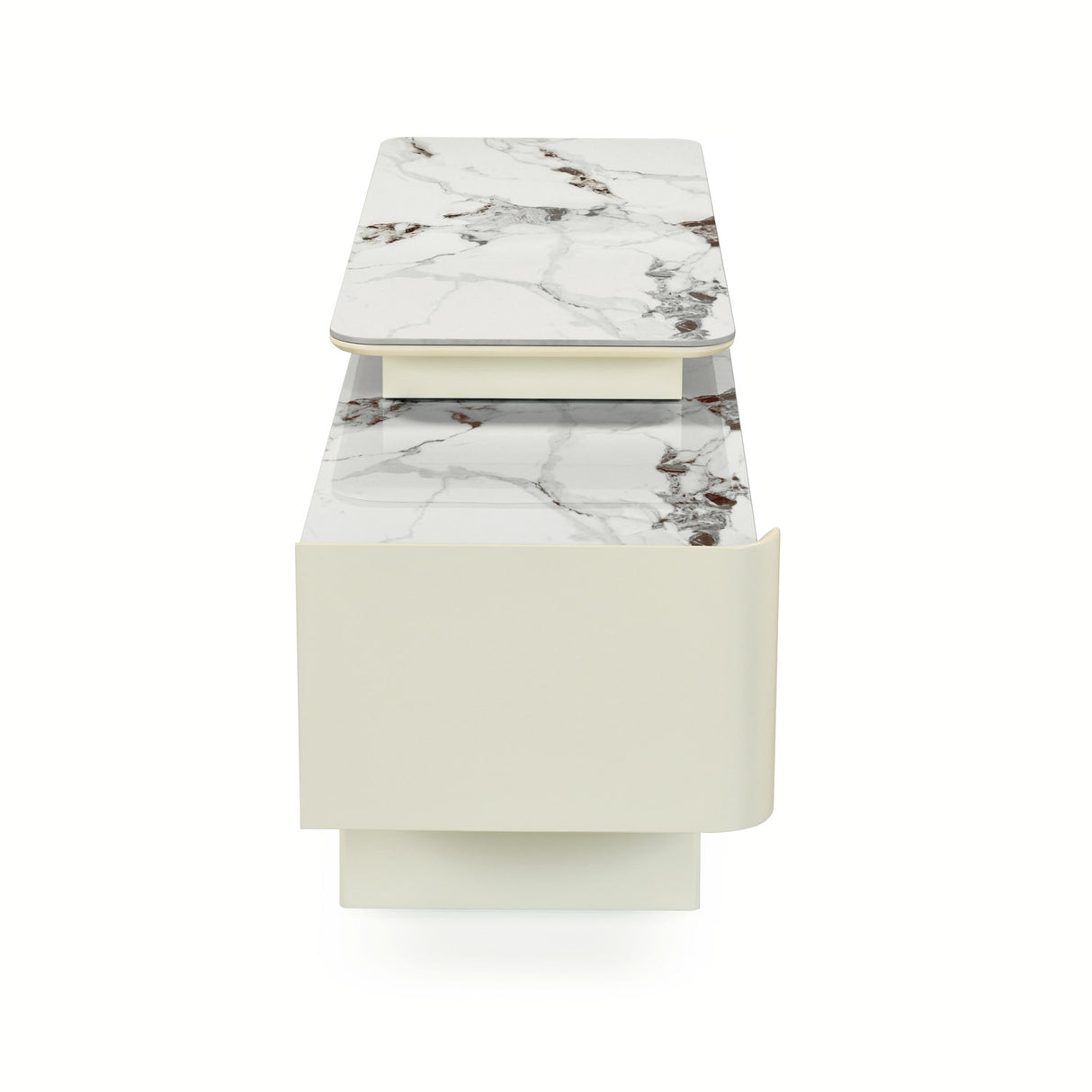 Glossa Low Height Unit (White & Grey)