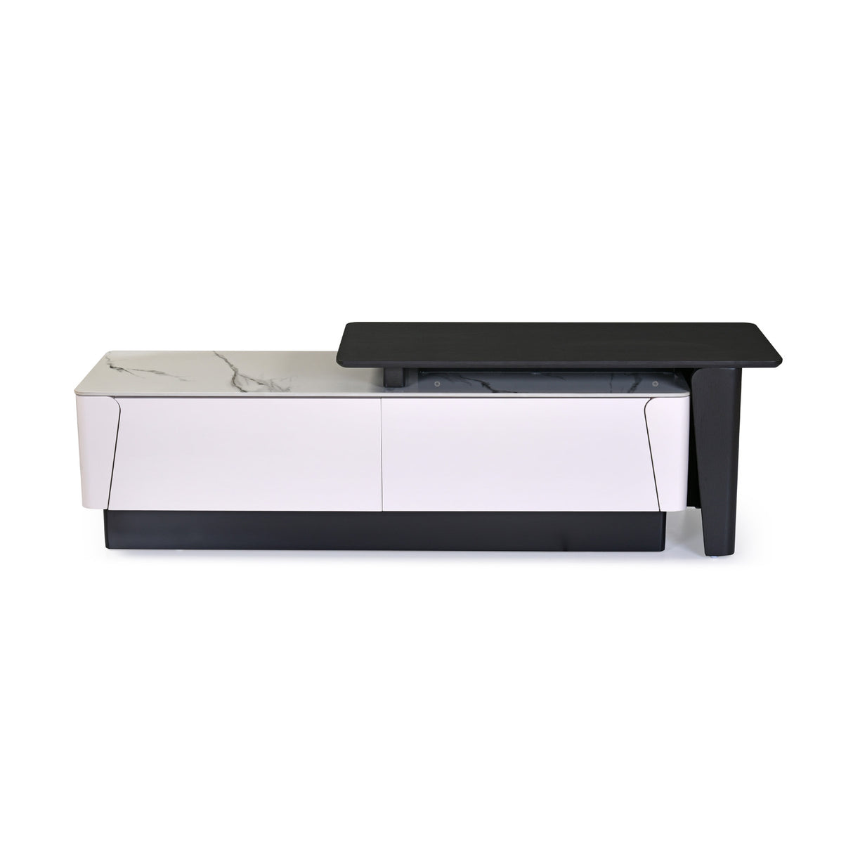 Kairos Low Height Unit (White & Dark Walnut)