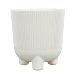 Fluted Design Polypropylene Planter (Cream)