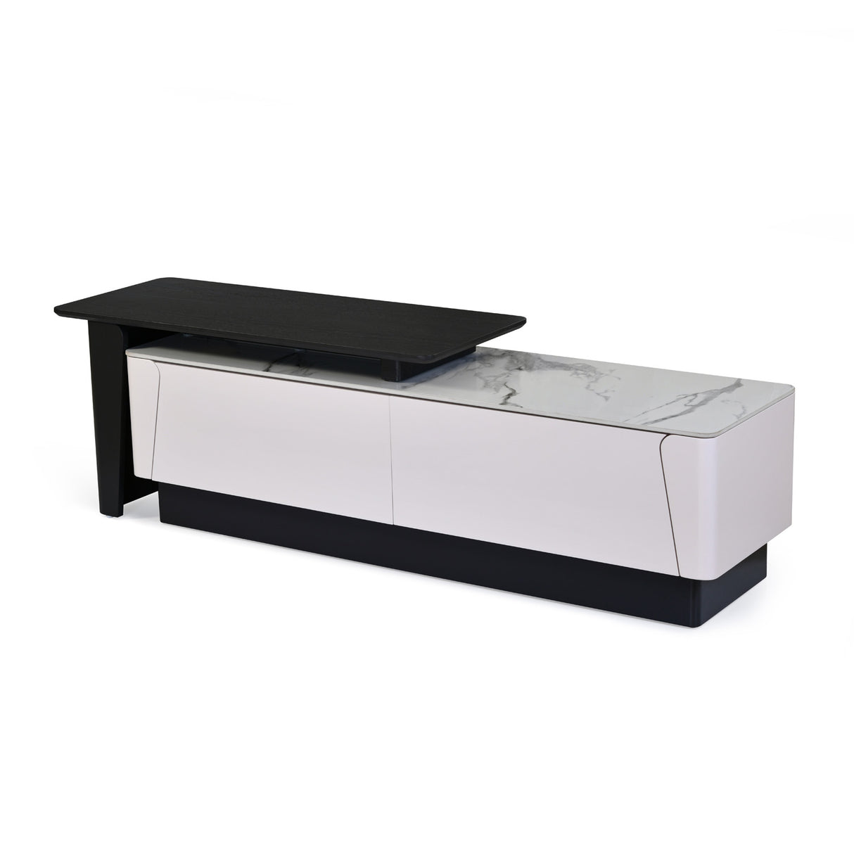 Kairos Low Height Unit (White & Dark Walnut)