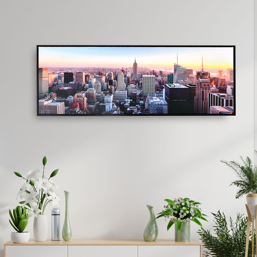 Nilkamal Cityscape Canvas Wall Painting (Multicolor)