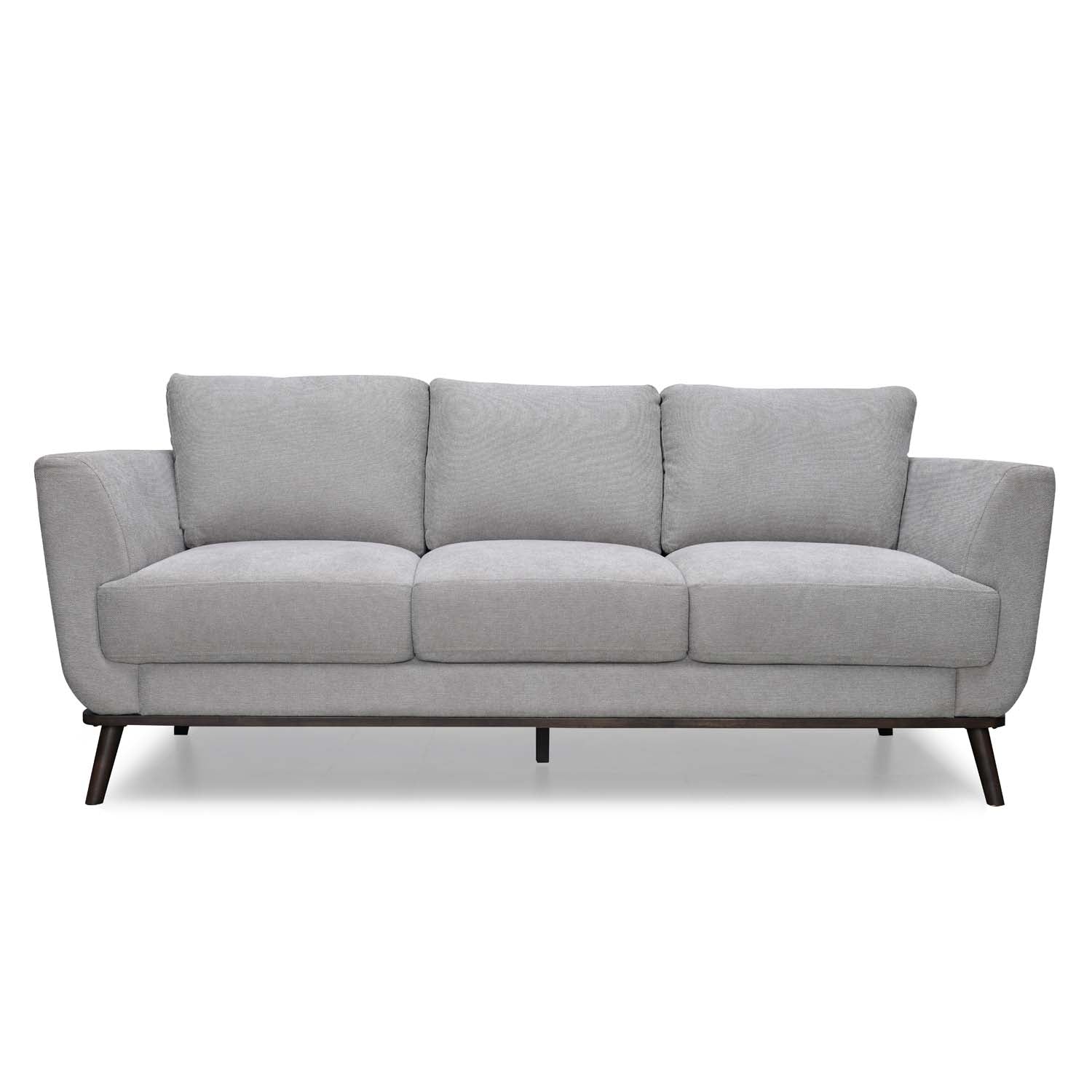 Lydia 3 Seater Fabric Sofa- Grey